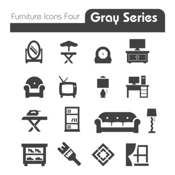 Furniture Icons gray series four