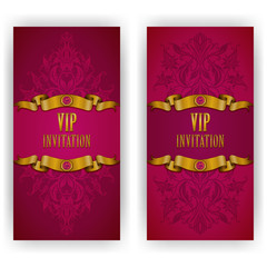 Elegant template for vip luxury invitation