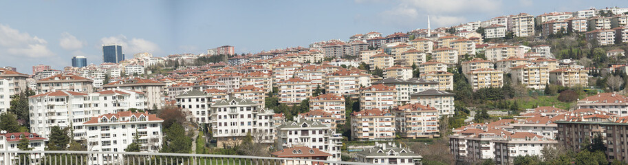 Fototapeta na wymiar Panoramic view of urban housing district