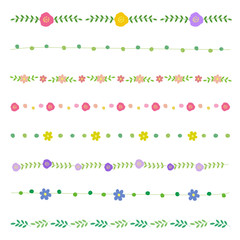 花の装飾ライン  / vector eps