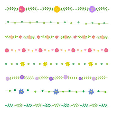 Fototapeta 花の装飾ライン  / vector eps