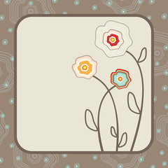 Abstract flower background, place for text card