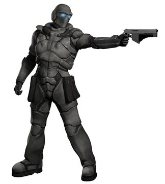 recommend clip art: Space Marine Trooper with Pistol