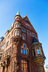 Fototapeta na wymiar historisches Haus in der berühmten Hamburger Speicherstadt