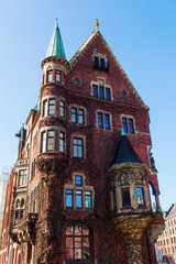 Fototapeta na wymiar historisches Gebäude in der Speicherstadt von Hamburg