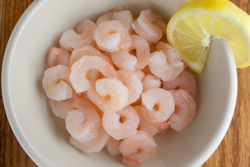 Bowl of Cooked Shrimp