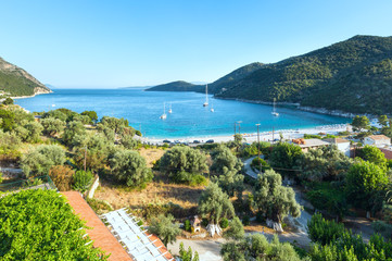 Lefkada coast beach  summer view (Greece)