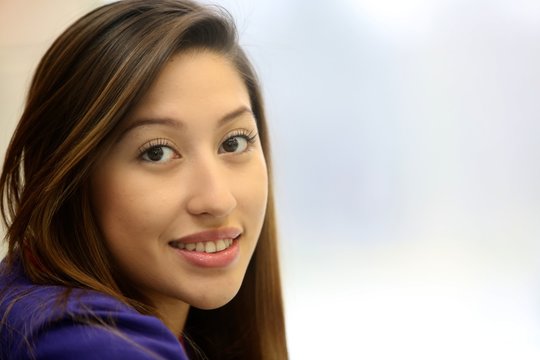 Headshot Young Hispanic School Girl