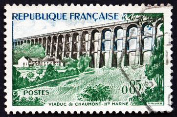 Postage stamp France 1960 Chaumont Viaduct