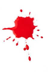 Fototapeta na wymiar blood set of a red droops