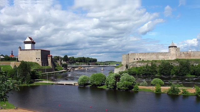 view fortress of Narva and Ivangorod fortress