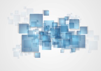 Abstract tech squares design