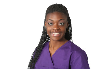 African American Female Model white background