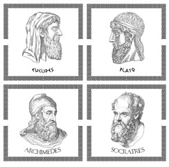 Ancient greek scientists, philosophers - 63331048