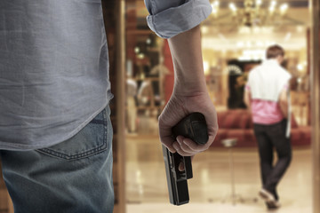 Man Holding Gun