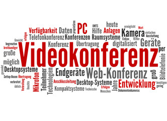 Fototapeta premium Videokonferenz (Video, Konferenz, Software)