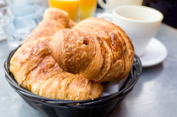 Breakfast with coffee