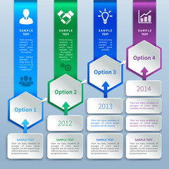 Fototapeta premium Paper infographics options