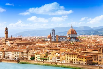 Crédence de cuisine en verre imprimé Florence Paysage urbain de Florence