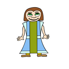 Child  English alphabet letter I vector