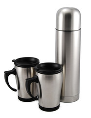 Thermos isolated on white background