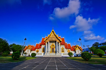 Benchamabophit temple in Bangkok of Thailand