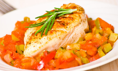 Chicken breast with vegetables