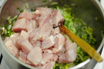 Chicken breast cooking