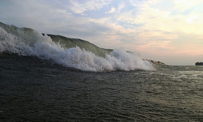 Beautiful Sea Wave. Evening. Vietnam.
