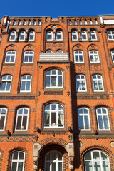 typisches Speicherhaus in der Speicherstadt von Hamburg