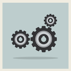Technology mechanical gear icon vector