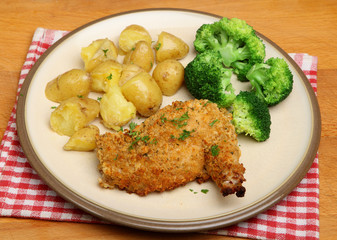 Chicken Kiev with Vegetables