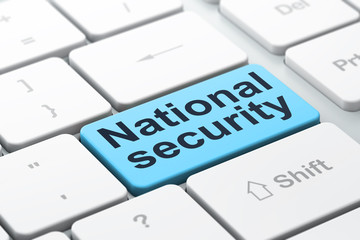 Privacy concept: National Security on computer keyboard