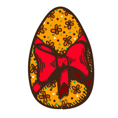 Egg with pattern.