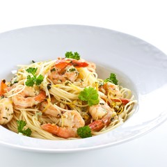 Spaghetti mit Zitronenscampi