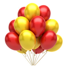 Fototapeta na wymiar Red Yellow Balloons