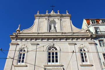 Fototapeta na wymiar Church Chiado, Lisbon, Portugal