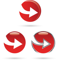 Red arrow icon