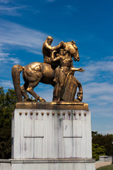 Fototapeta na wymiar The Arts of War - Statue from the Arlington Memorial Bridge