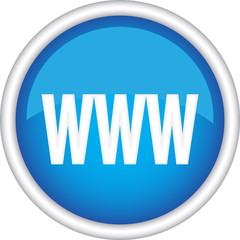 Круглый векторный знак с надписью WWW