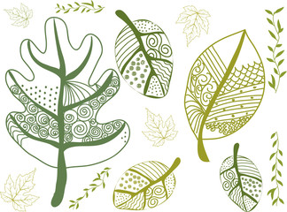 Background seamless leaves pattern, vector illustration