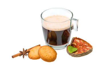Dutch cookies with coffee