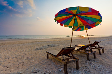 phuket evening light on the beach clear sky
