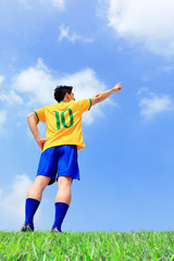 Fototapeta premium Lets play soccer now