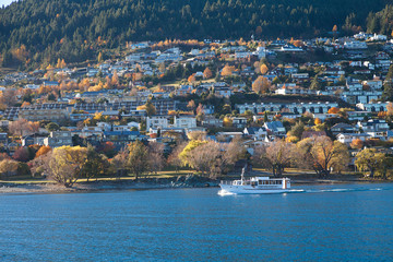 City view cruise sightseeing along Wakatipu lake Queenstown, NZ