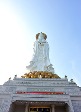 goddess of  mercy statue by the sea ,china
