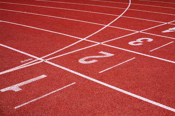 Numbers on running track