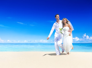 Couple Getting Marriage on the Beach