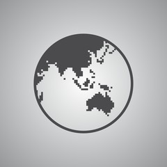 pixel art globe world