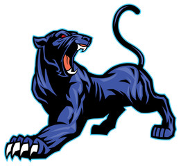 Obraz premium black panther mascot